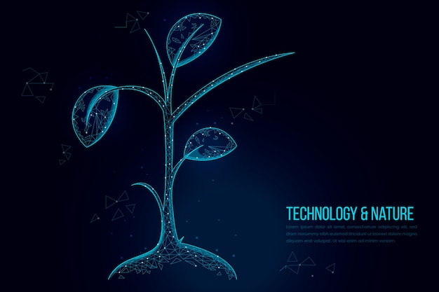 Free vector technological ecology concept wallpaper