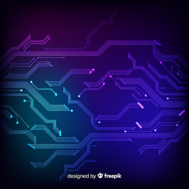 Technology background with circuit board