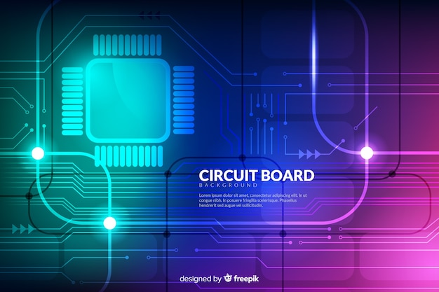 Technology background with circuit board