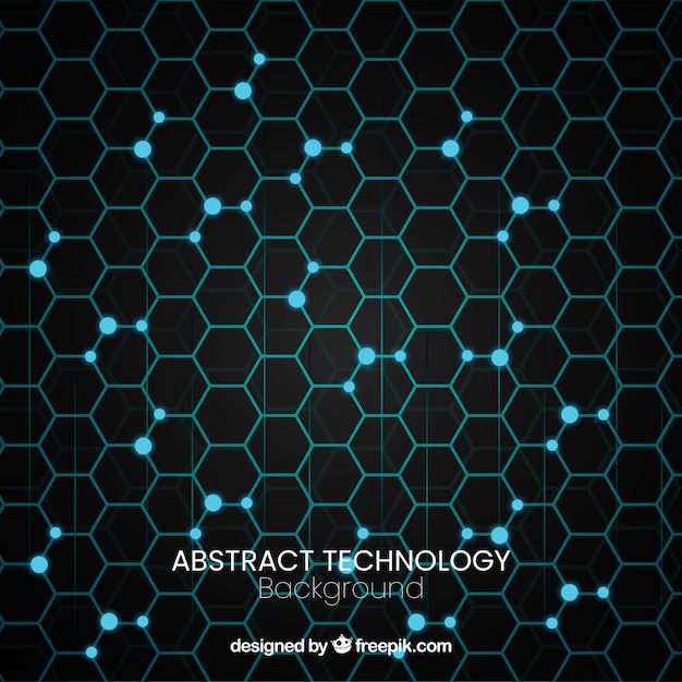 Technology background with dots ans lines