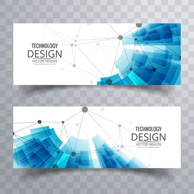 Free Vector technology banners