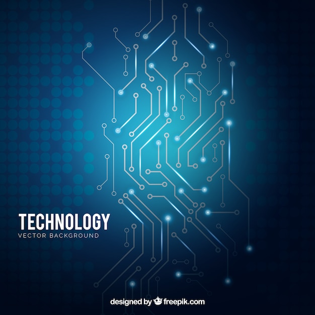 Technology blue background