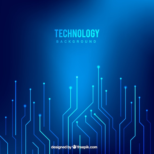 Technology blue background