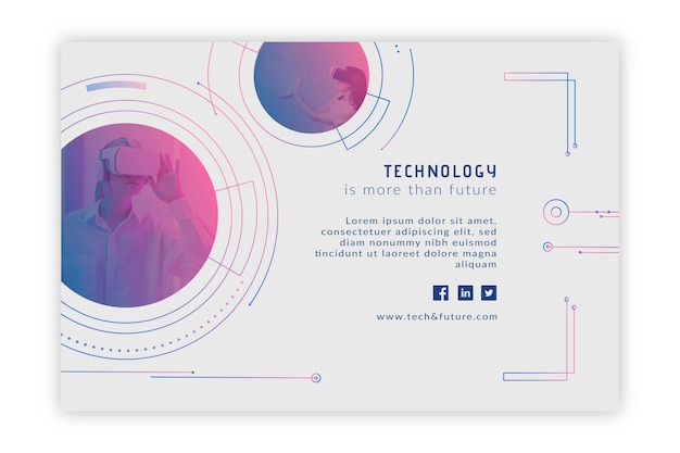 Technology and future banner template