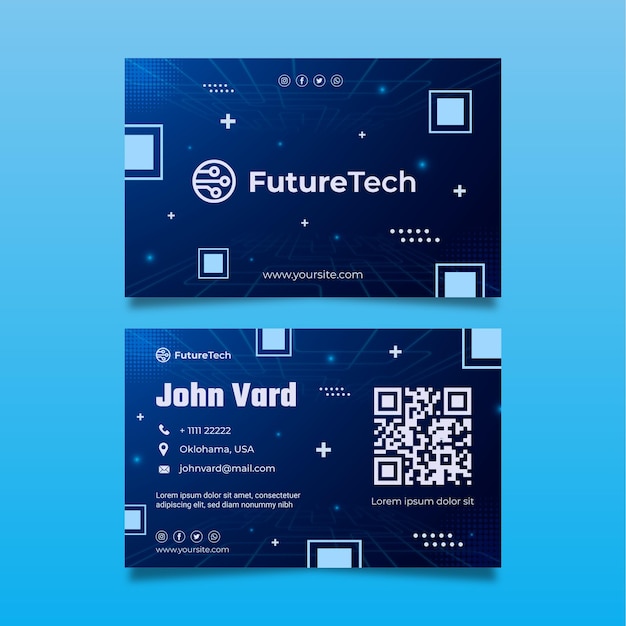 Technology and future double-sided business card