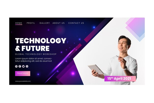 Technology and future landing page