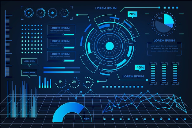 Technology futuristic infographic