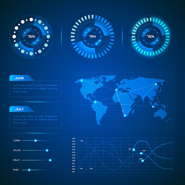 Technology infographic collection