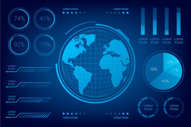 Free vector technology infographic template