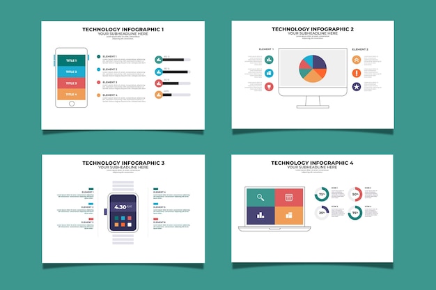 Technology infographic template