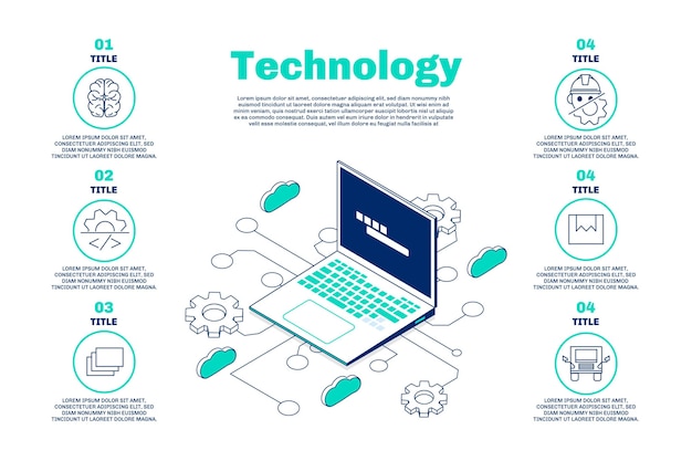 Technology infographic template