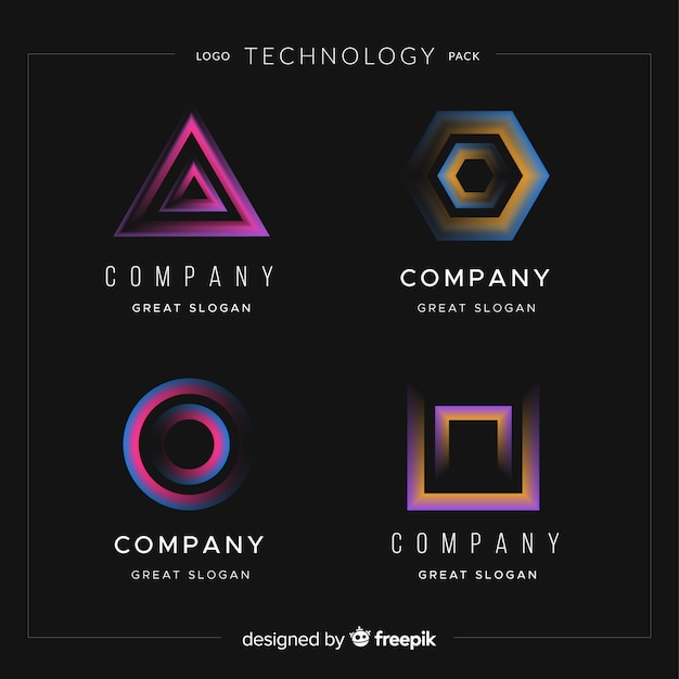 Free vector technology logo collection