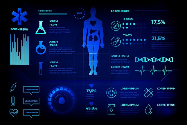 Free vector technology medical infographic