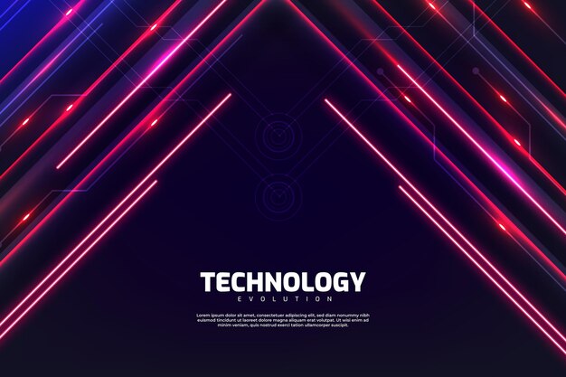 Technology neon background