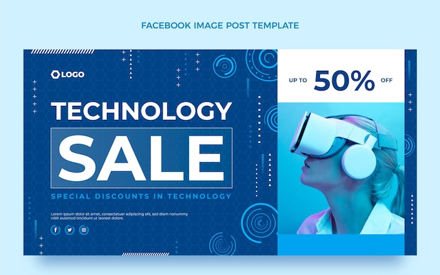 Technology sale facebook post template