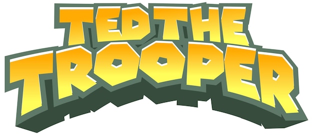 Ted The Trooper logo text design