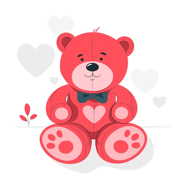 Free vector teddy bear concept illustration