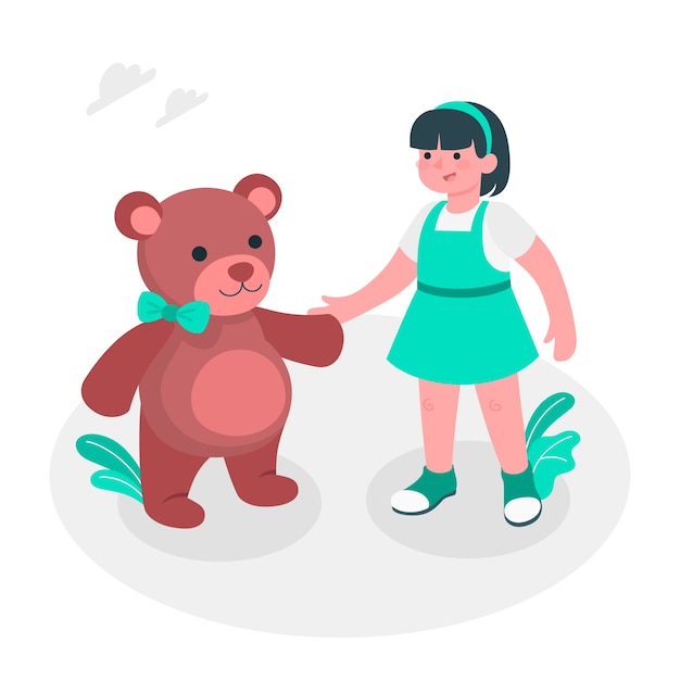 Teddy bear concept illustration