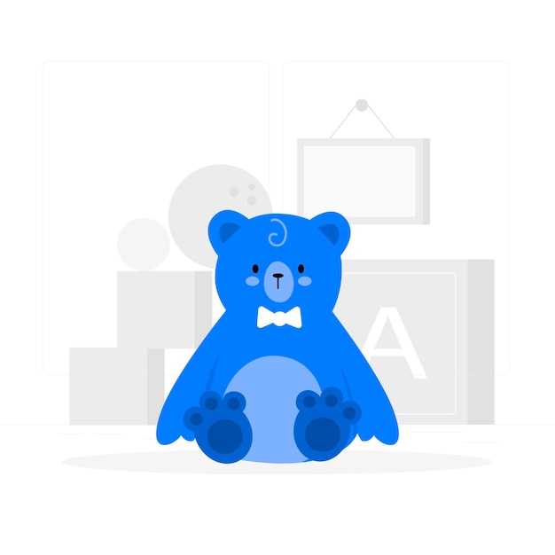 Teddy bear concept illustration