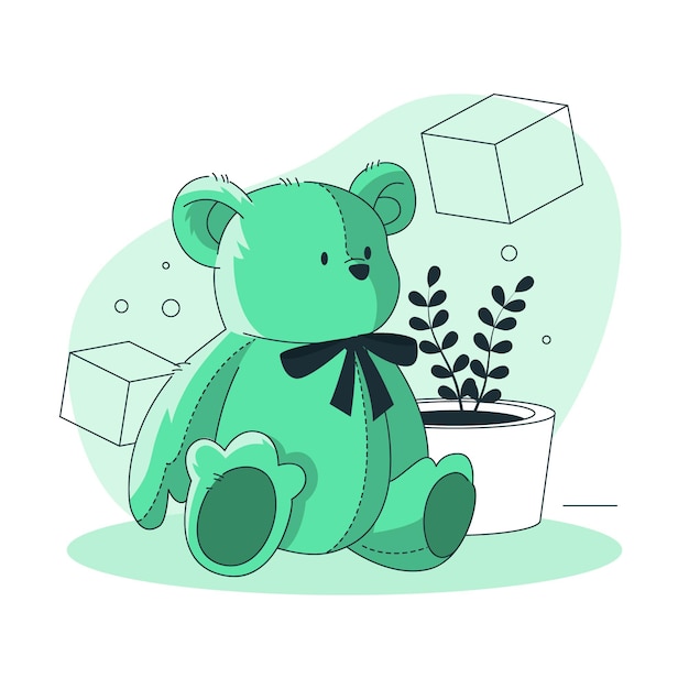 Teddy bear concept illustration