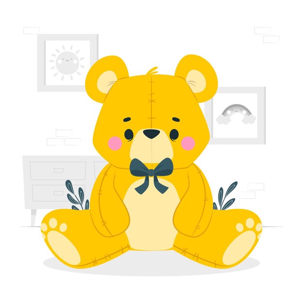 Teddy bear concept illustration