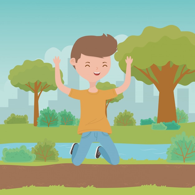 Free Vector teenager boy cartoon 