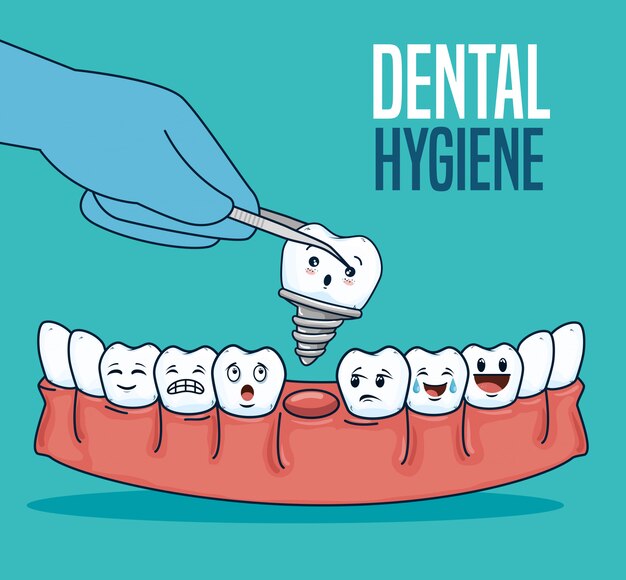 Teeth treatment with dental prosthesis and extractor