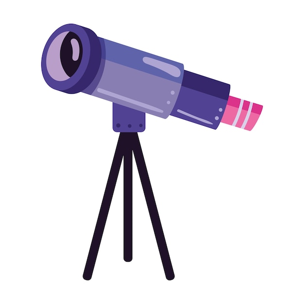 Free Vector telescope observation icon