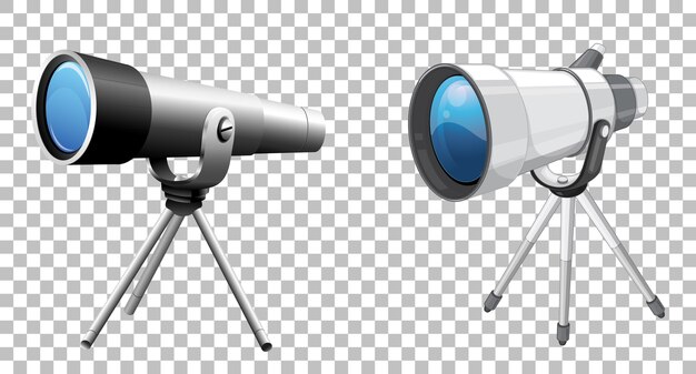 Free Vector telescope technology on transparent