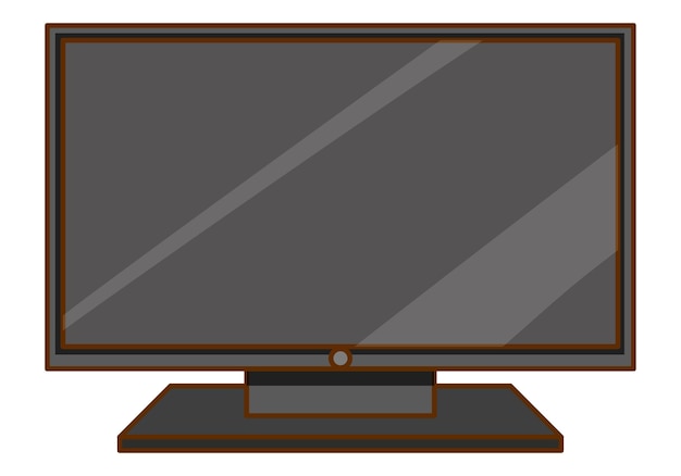 Television on white background