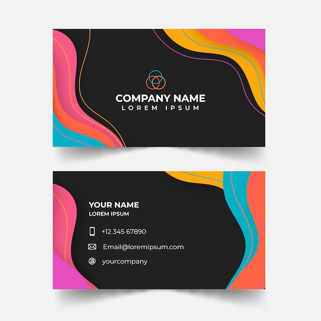 Template abstract business card