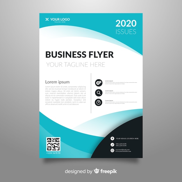 Template abstract business flyer