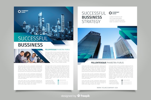 Template abstract business flyer