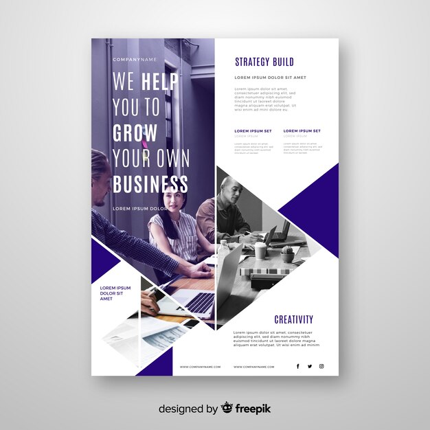 Template abstract business flyer