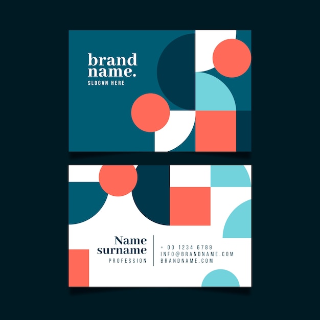 Template abstract colorful business card