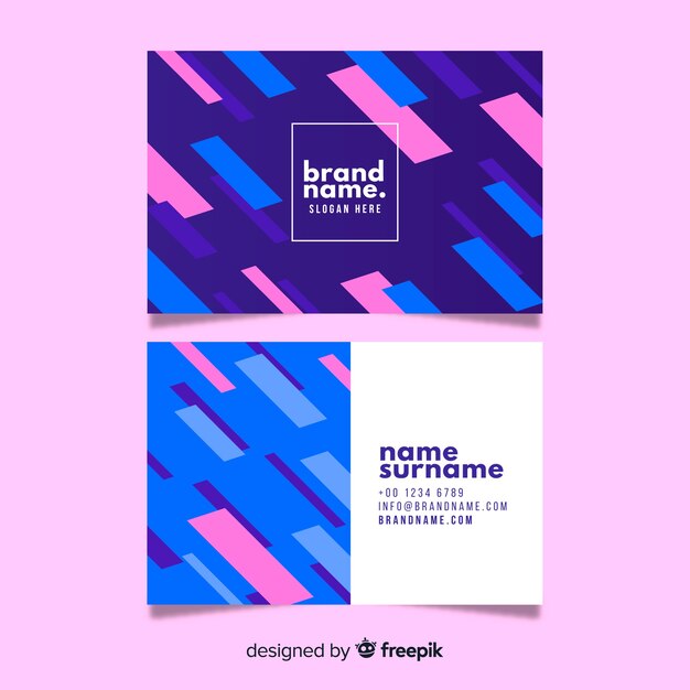 Template abstract geometric business card