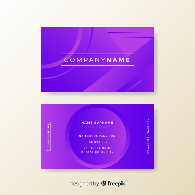 Template abstract gradient models business card