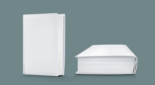 Free Vector template of blank paper book with white cover