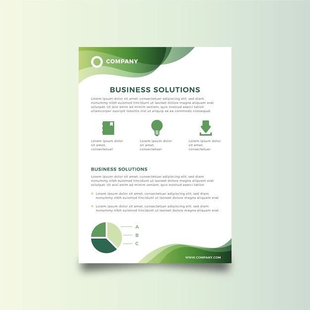 Template business abstract flyer