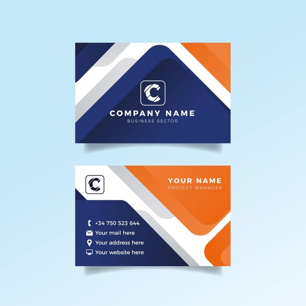 Template business card abstract