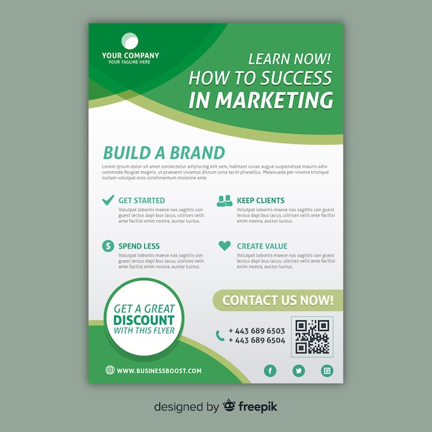 Template business flyer abstract