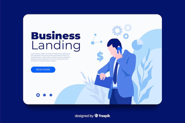 Template business landing page