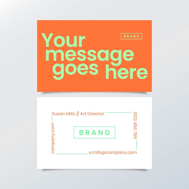 Template colorful minimal business card