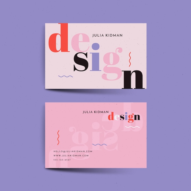 Template colorful minimal business card