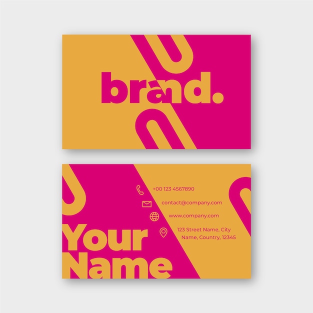 Template colorful minimal business card