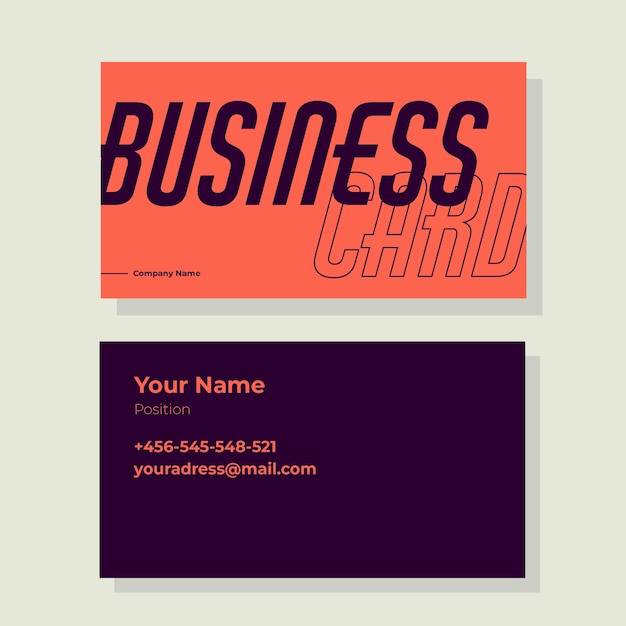 Template colorful minimal business card