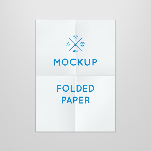 Free Vector template of folded poster