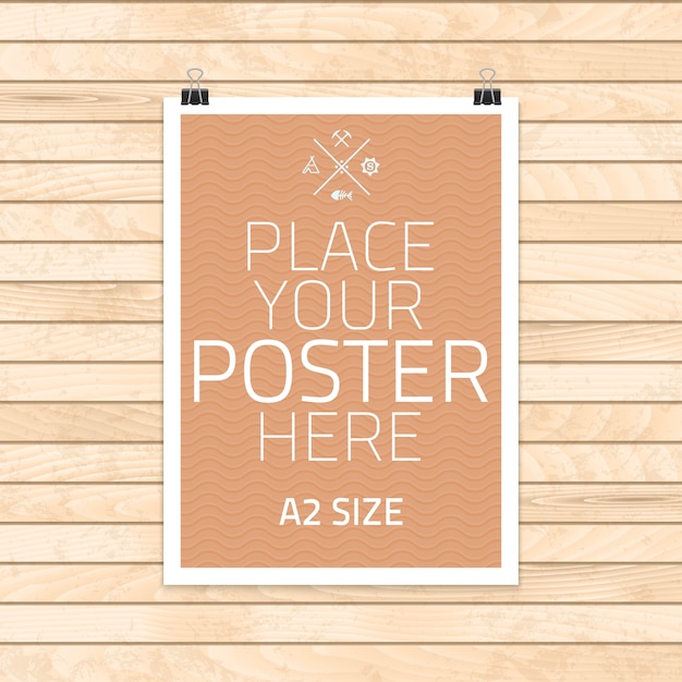 Free Vector template of frame with poster