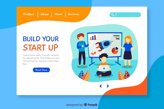 Template landing page business