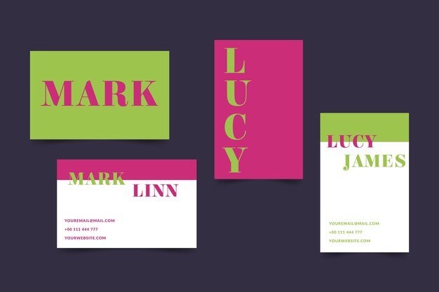 Template minimal colorful business card